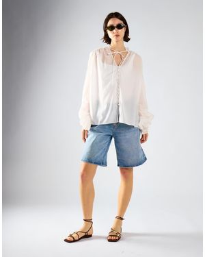 Glamorous Boho Blouse - Blue