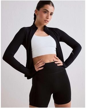 Aim'n Pantalones Cortos Negros Ajustados De Largo Medio Para Correr