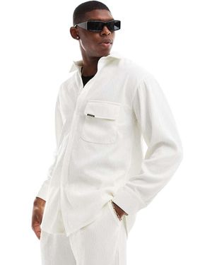 Sixth June Co-ord Oversized Textured Shirt - White