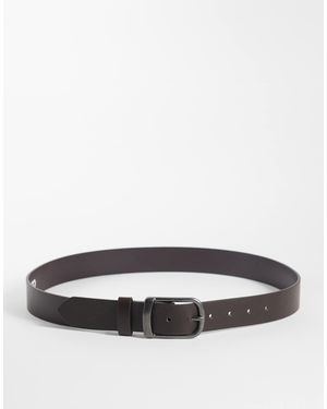 ASOS Gürtel aus kunstleder mit silberner schnalle - Grau