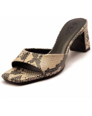 OFF THE HOOK – park – wildleder-sandalen für damen mit mamba-muster und blockabsatz - Braun