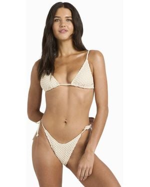 Billabong Twisted Tides Slide Tall Tri Triangle Bikini Top - Natural