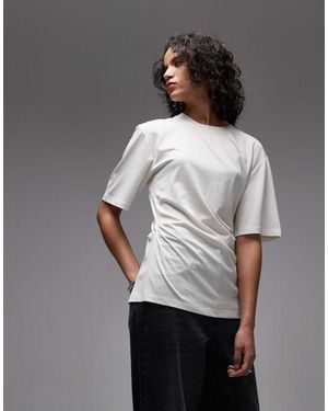 ARKET Camiseta Con Cintura Entallada De - Gris