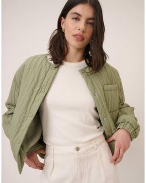 Nobody's Child Quilted Bomber Jacket - Natural