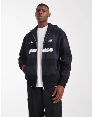 ASOS – gestreifte kapuzenjacke - Blau