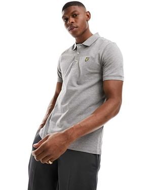 Lyle and scott grey polo shirt discount