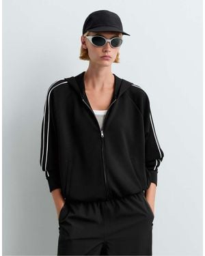 Oysho Hooded Modal Jacket - Black