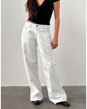 Motel Low Rise Roomy Jeans - White