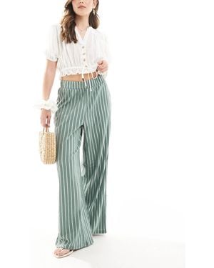 ONLY Wide Leg Textured Trouser - Green