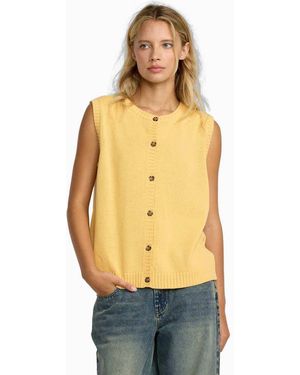 RVCA Carrie Knitted Vest - Yellow