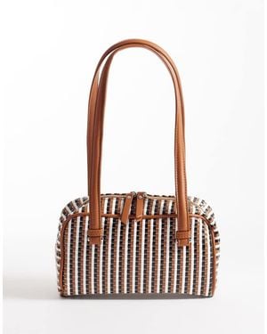 ASOS Weave Boxy Shoulder Bag - Black