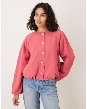 ASOS Tailored Bubble Hem Jacket With Button Detail