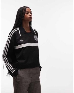 adidas Originals Rugby Long Sleeve Polo Shirt - Black