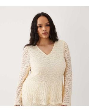 ONLY Lace Blouse Co-ord - Natural