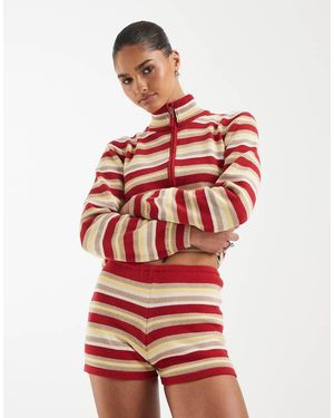 ASOS Knitted Mirco Short Co-ord - Red
