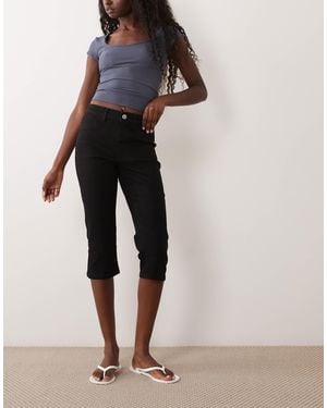 Vila Pantalon capri en jean - Noir