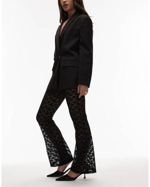 ASOS Lace Sheer Flare Trousers - Black
