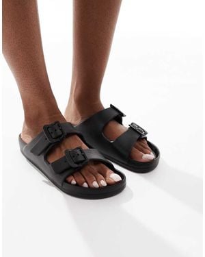 ONLY Sandalias Negras Con Doble Tira De - Negro