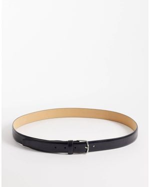 Mango – klassischer gürtel aus 100% leder - Weiß