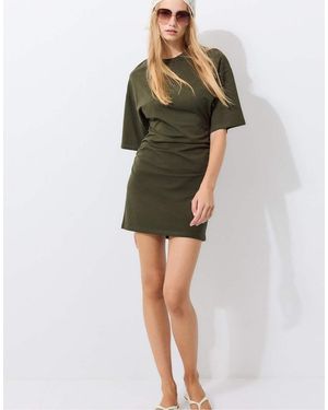 Stradivarius Short T-Shirt Dress - Green