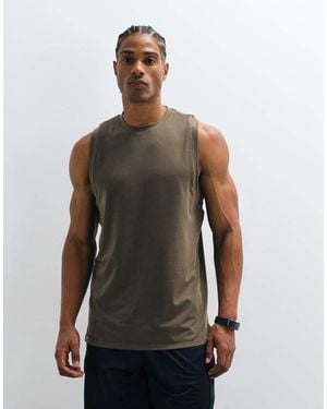 4505 Performance Jersey Drop Armhole Quick Dry Training Vest - Brown