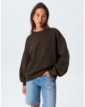 Weekday Oversized Slouchy Sweatshirt - Brown