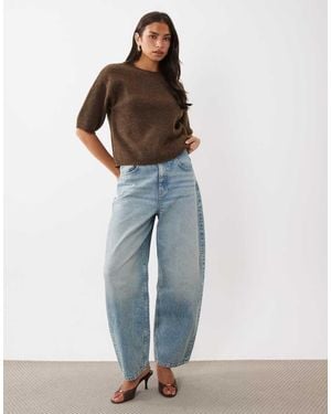 Pretty Lavish Top A Maniche Corte - Blu