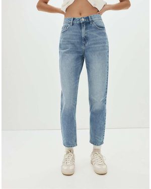 Pull&Bear High-waist Mom Fit Jeans - Blue
