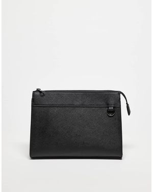 ASOS Neceser De Poliuretano Estilo Saffiano De - Negro