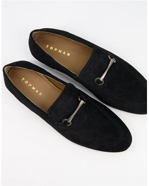 Black loafers topman clearance