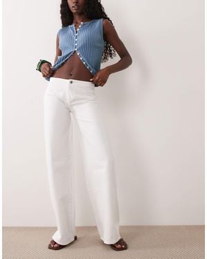 Mango Teen Straight Leg Jeans - White