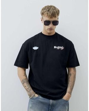 River Island Regular Fit Montreal Racing T-Shirt - Blue