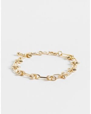 Reclaimed Vintage Unisex Chain Link Bracelet - Metallic