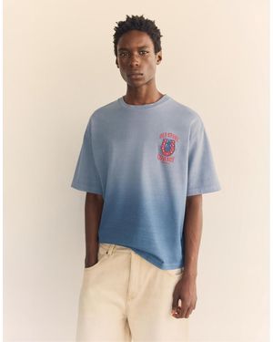 Pull&Bear Ombré Stud T-shirt - Blue