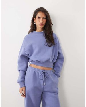 Cotton On Plush Cropped Crew - Purple