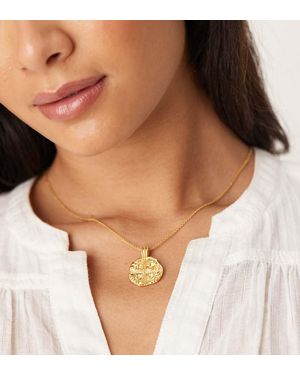 Accessorize Collar Con Colgante De Moneda Chapado En Oro De 14 Quilates De La Colección Z De - Neutro