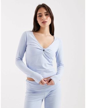 Cotton On Lounge Dreamy Soft Twist Long Sleeve Top - White