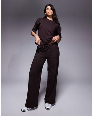 River Island Clean Wide Leg jogger - Blue