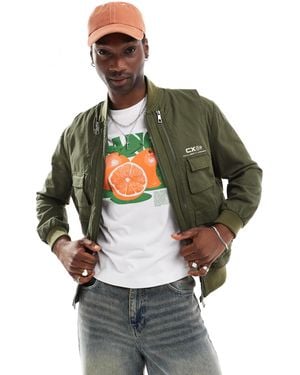 Collusion Bomber 2-en-1 en tissu ripstop avec veste sans manches amovible - kaki - Gris