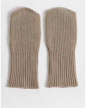 ASOS Palm Warmer Fingerless Gloves - Brown