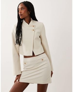 Miss Selfridge Mini Skirt Co-ord - Natural
