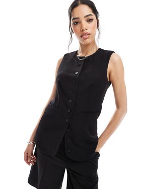 Pieces Longline Waistcoat - Blue