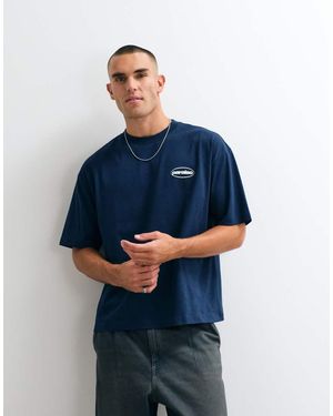 ASOS T-Shirt Oversize Con Grafica A Bolle Paraiso - Blu