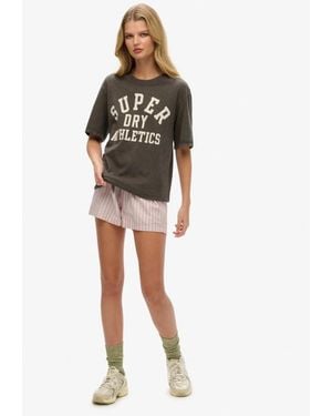Superdry Oversized Athletic Essentials T-Shirt - Grey