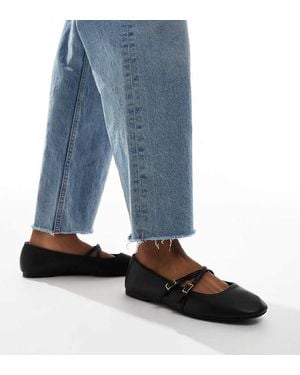 New Look Cross Strap Ballet Flat - Blue