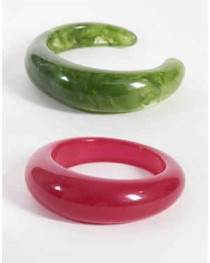 ASOS 2-pack Resin Bangles - Green