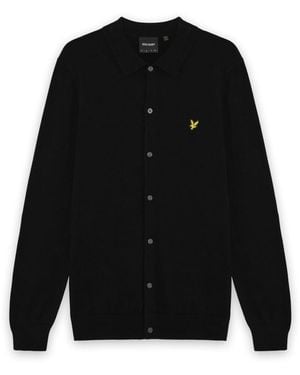 Lyle & Scott Mid Knits Cotton Merino Knitted Shirt - Black