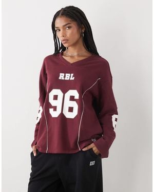 Noisy May V-neck Sports Jersey - Red