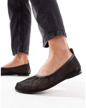 & Other Stories Mesh Ballet Flats - Black