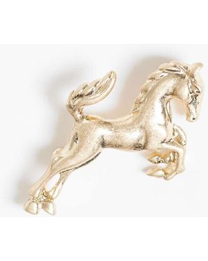 ASOS Enkele Broche Met Paard Ontwerp - Naturel